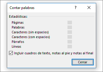 Cómo contar palabras y páginas en Word